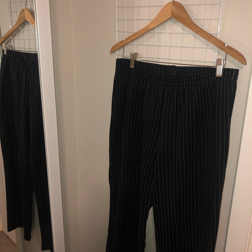 Stretch Waistline Striped Pants